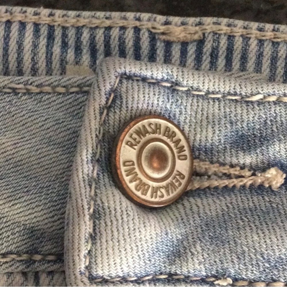 Rewash Blue Distressed Denim Shorts - Picture 3 of 9